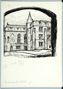 Markenfield Hall. Original drawing used in 